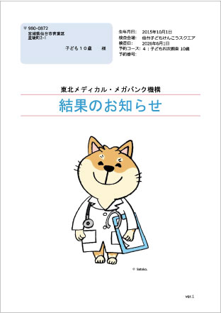地域支援センターの検査結果 表紙（８～１９歳）